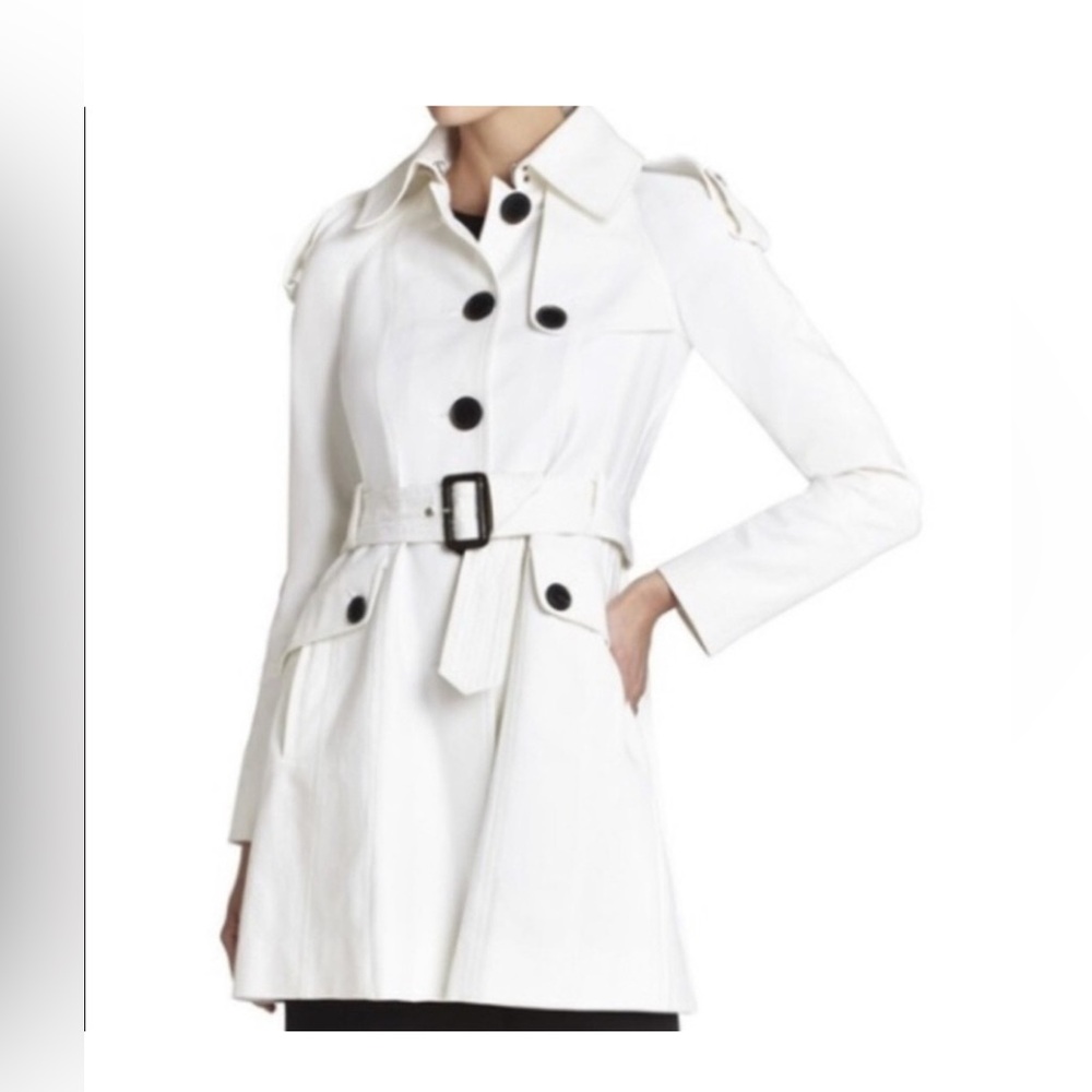 BCBGMaxAzria White Trench Coat